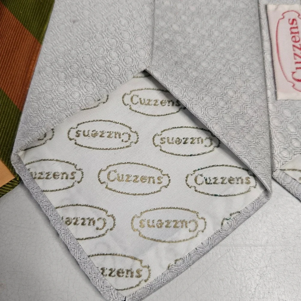 Vintage Mens Necktie Lot 5pc 70s Retro Stripes Geometric‎ Qiana Silk Cuzzens